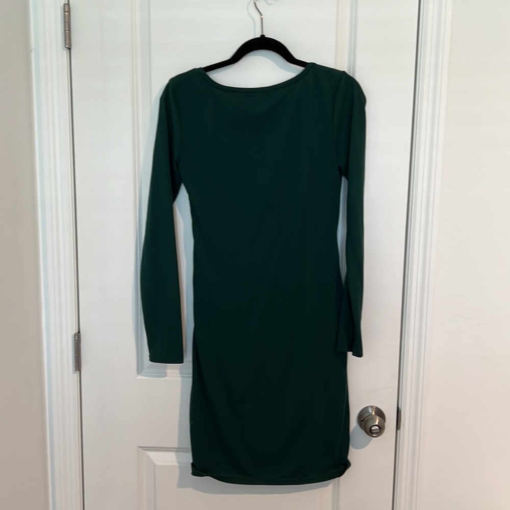 LEITH green long sleeve bodycon dress size medium - Picture 5 of 5